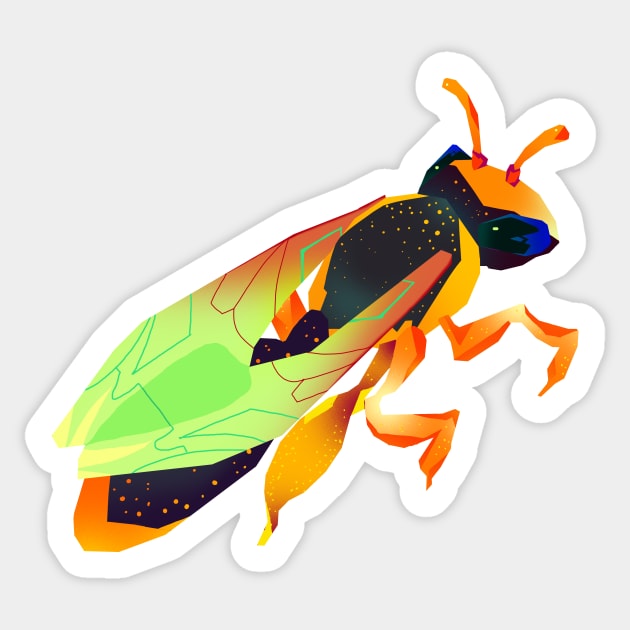 Bee Insect Bug Creature Galaxy Sticker by banditotees